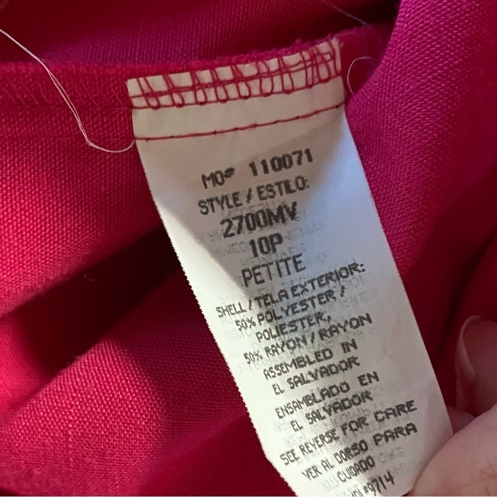 Vintage Prophecy by Sag Harbor Hot Pink oversized Blazer - Picture 3 of 4